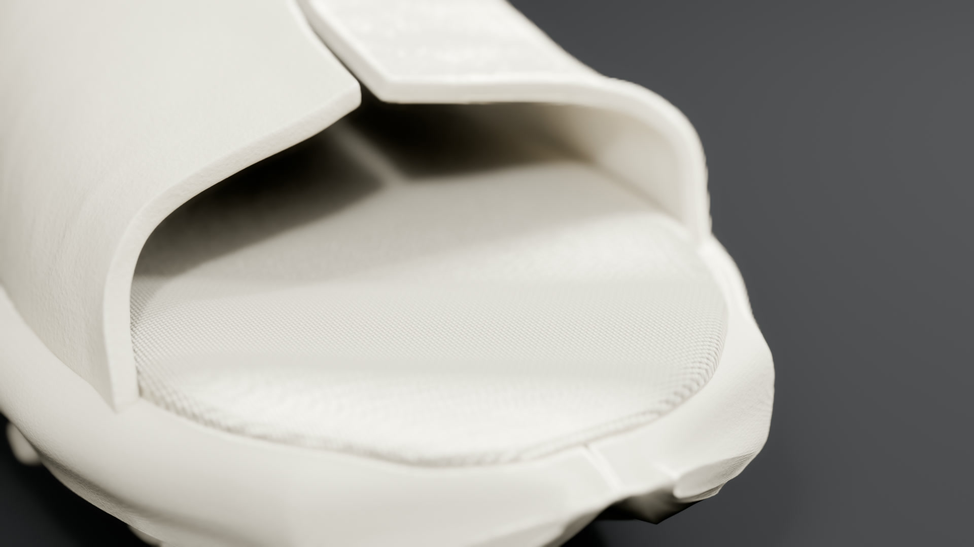Cream geta, open toe close-up